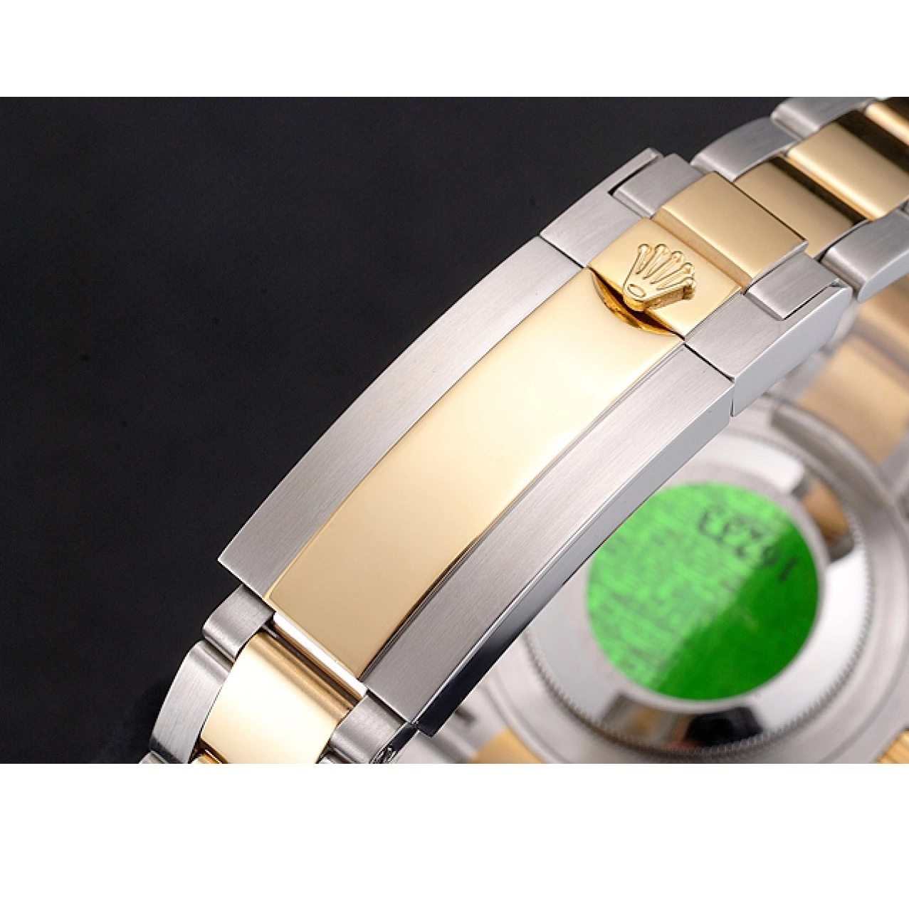 AAA Replica Watches Swiss Steel Rolex Tone Two Submariner Green Gold Bezel And Dial Bracelet 0806
